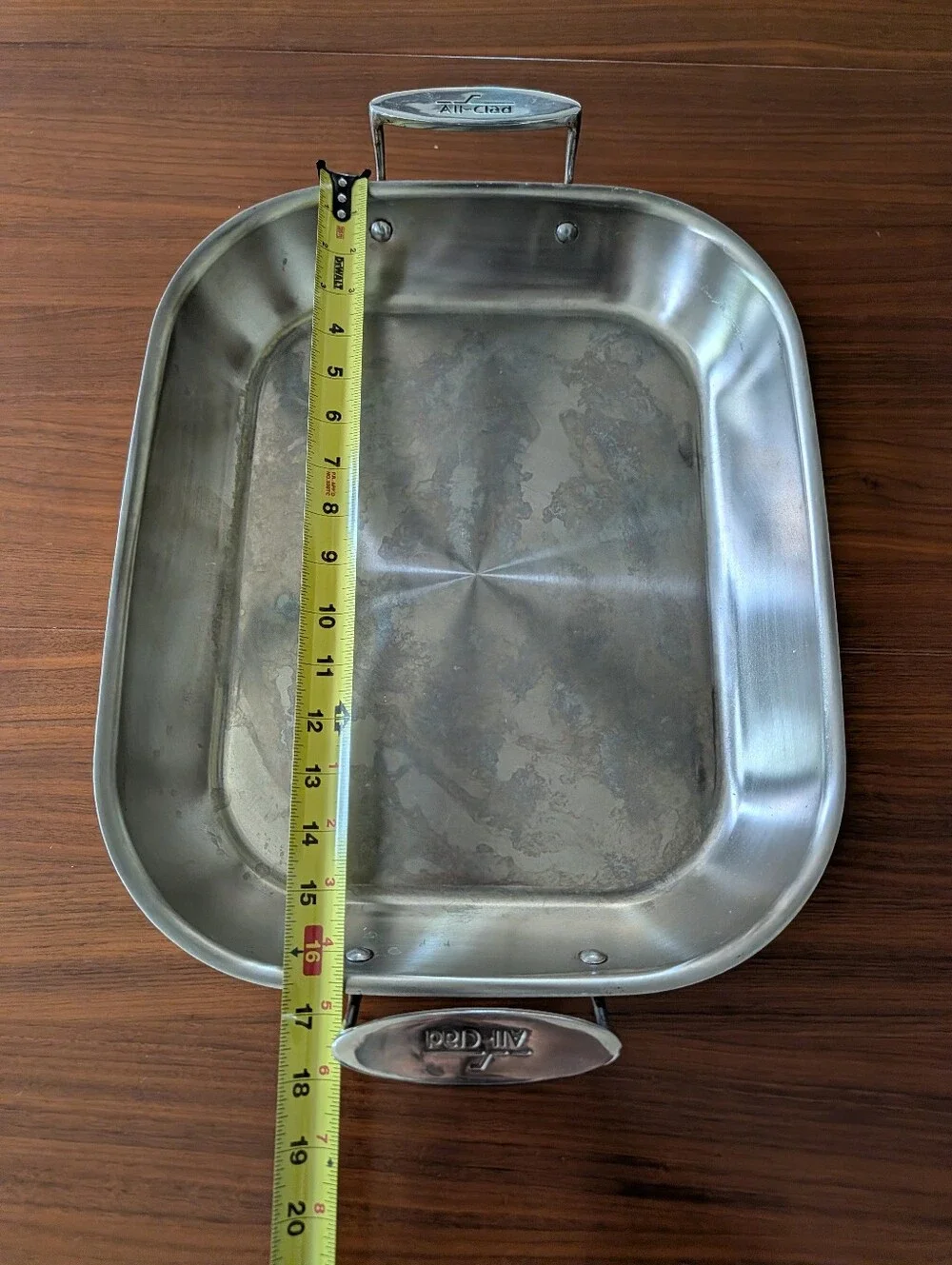 All Clad D3 Stainless Steel Large Flared Roasting Pan Pre Owned